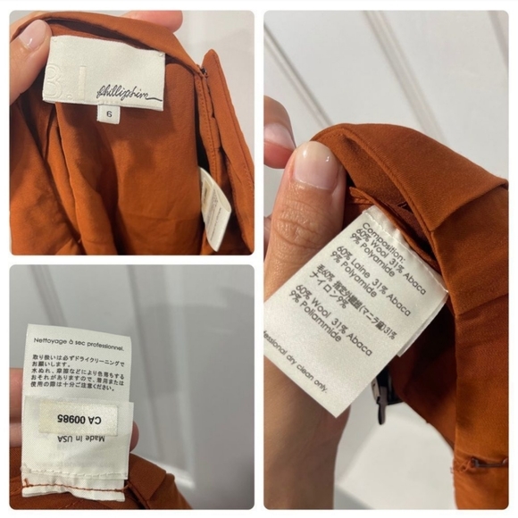 3.1 Phillip Lim Wrap Skirt Cognac Rust Brown Aysmmetrical Size 6 Medium - Picture 4 of 5